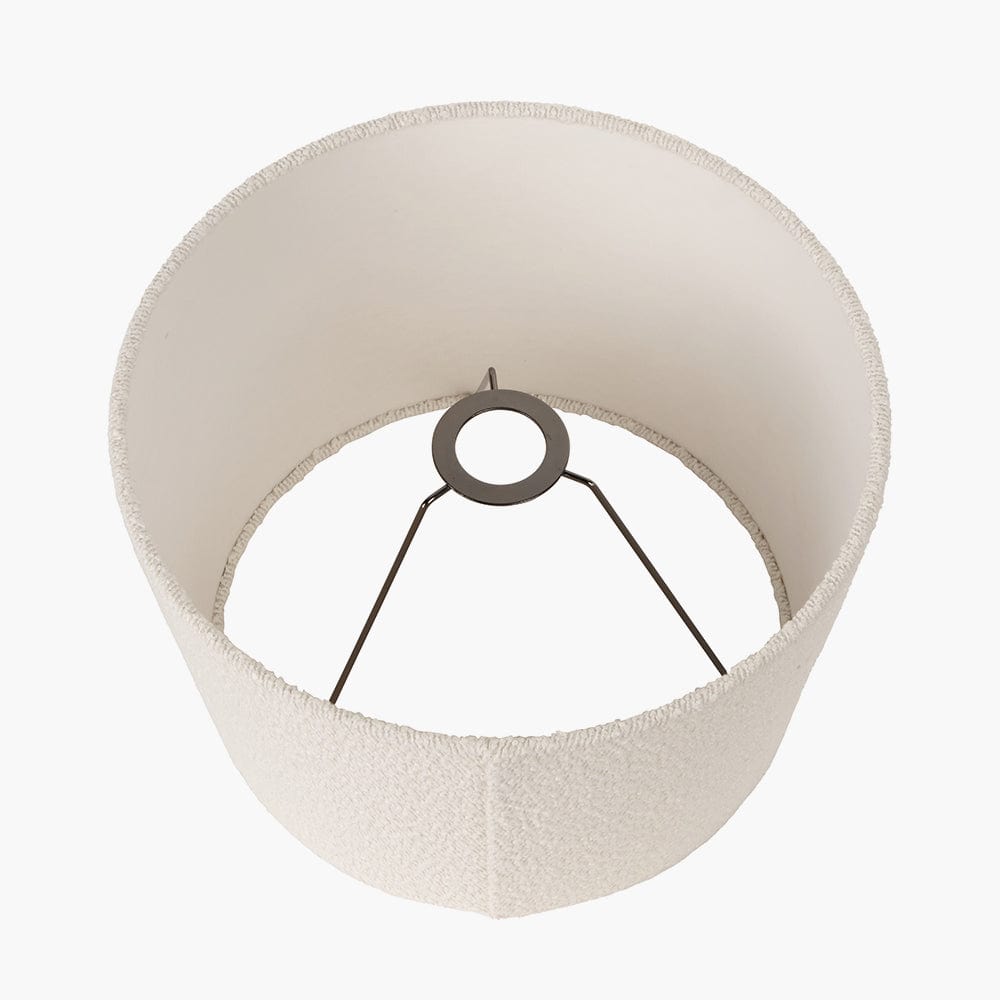Martigues 50cm White Boucle Tapered Lampshade.
