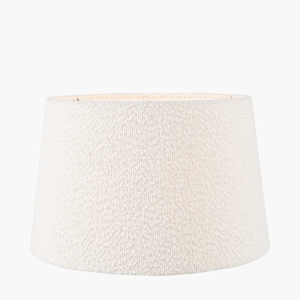 Martigues 50cm White Boucle Tapered Lampshade.