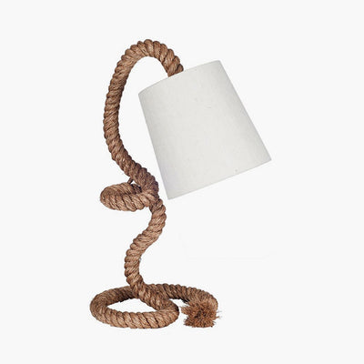 Pacific Lifestyle Lighting Martindale Rope and Jute Task Table Lamp House of Isabella UK