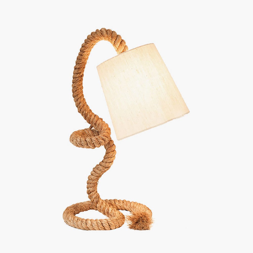 Pacific Lifestyle Lighting Martindale Rope and Jute Task Table Lamp House of Isabella UK