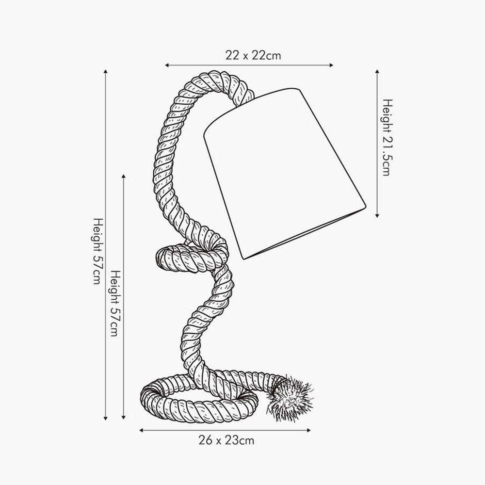 Martindale Rope and Jute Task Table Lamp.