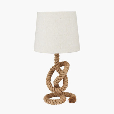 Pacific Lifestyle Lighting Martindale Rope Knot and Jute Table Lamp House of Isabella UK