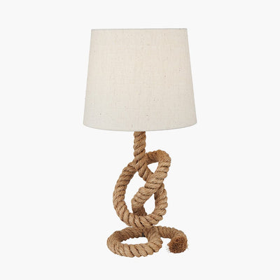 Pacific Lifestyle Lighting Martindale Rope Knot and Jute Table Lamp House of Isabella UK