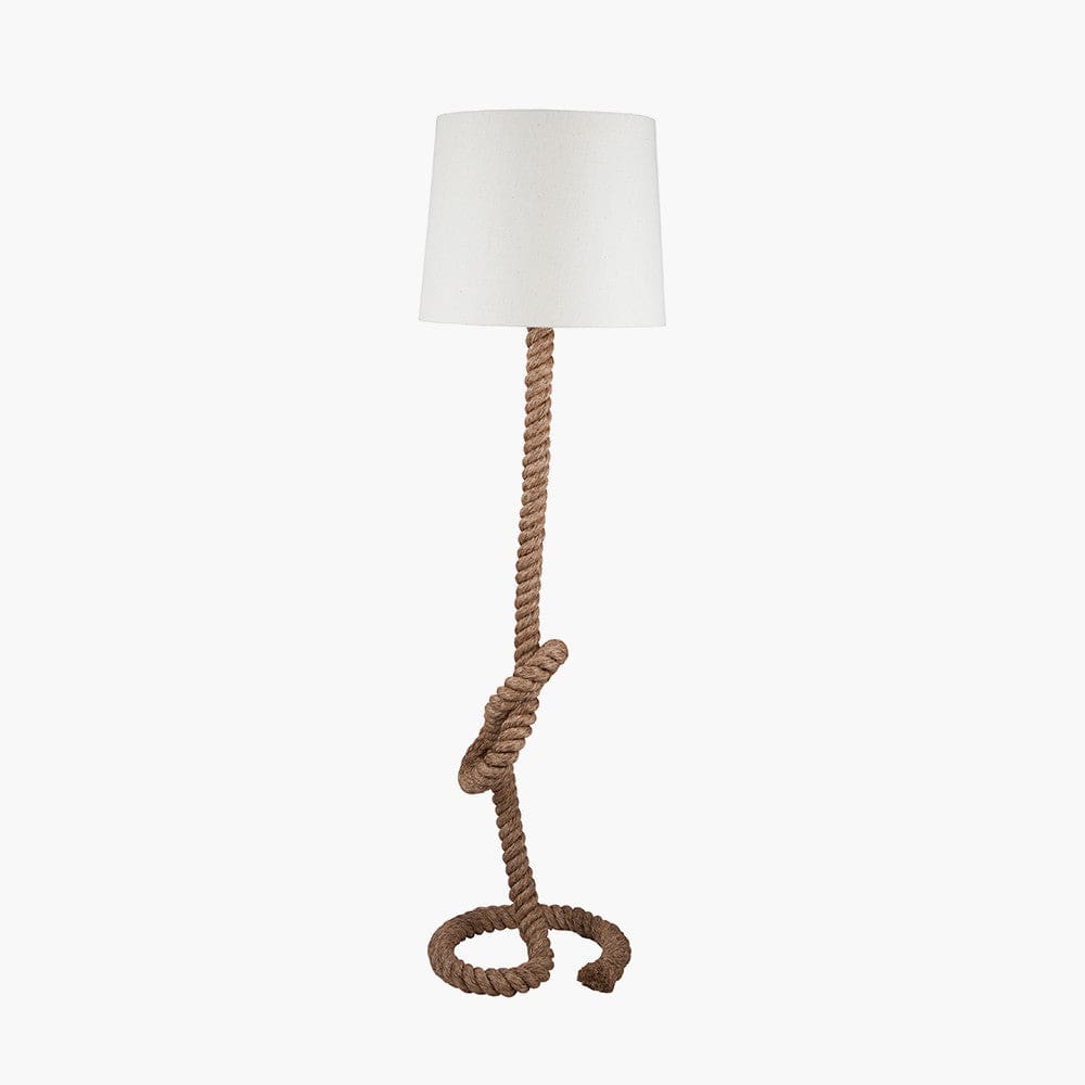 Pacific Lifestyle Lighting Martindale Rope Knot Floor Lamp with Natural Shade House of Isabella UK