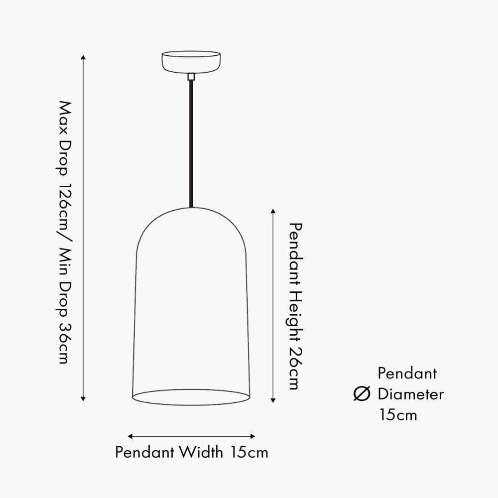 Pacific Lifestyle Lighting Mason Copper Effect Tall Domed Metal Pendant House of Isabella UK