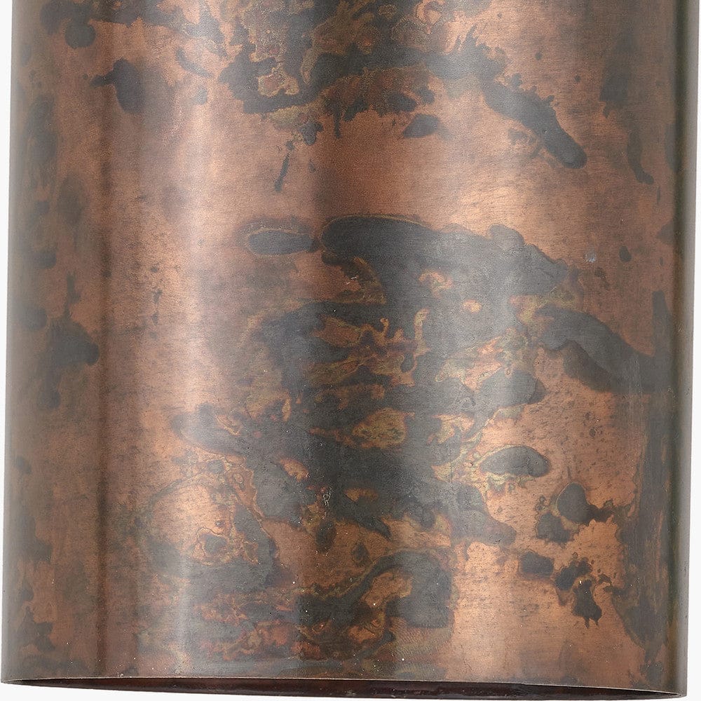 Pacific Lifestyle Lighting Mason Copper Effect Tall Domed Metal Pendant House of Isabella UK