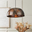 Pacific Lifestyle Lighting Mason Copper Effect Wide Domed Metal Pendant House of Isabella UK