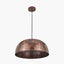 Pacific Lifestyle Lighting Mason Copper Effect Wide Domed Metal Pendant House of Isabella UK