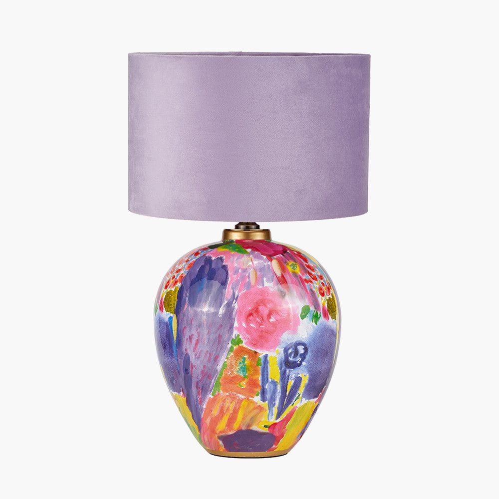 Pacific Lifestyle Lighting Matisse Multi Colour Ceramic Urn Table Lamp Base House of Isabella UK