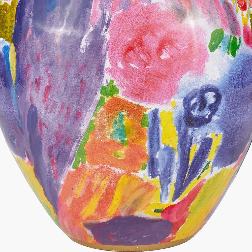 Pacific Lifestyle Lighting Matisse Multi Colour Ceramic Urn Table Lamp Base House of Isabella UK
