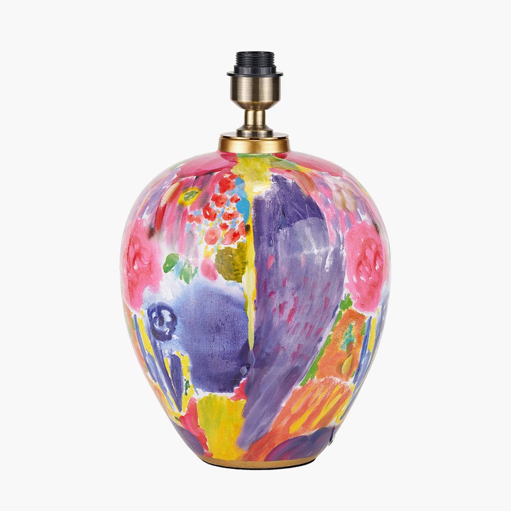Pacific Lifestyle Lighting Matisse Multi Colour Ceramic Urn Table Lamp Base House of Isabella UK