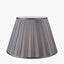 Pacific Lifestyle Lighting Maya 45cm Steel Grey Silk Box Pleat Tapered Lampshade House of Isabella UK