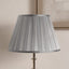 Pacific Lifestyle Lighting Maya 45cm Steel Grey Silk Box Pleat Tapered Lampshade House of Isabella UK