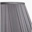 Pacific Lifestyle Lighting Maya 45cm Steel Grey Silk Box Pleat Tapered Lampshade House of Isabella UK