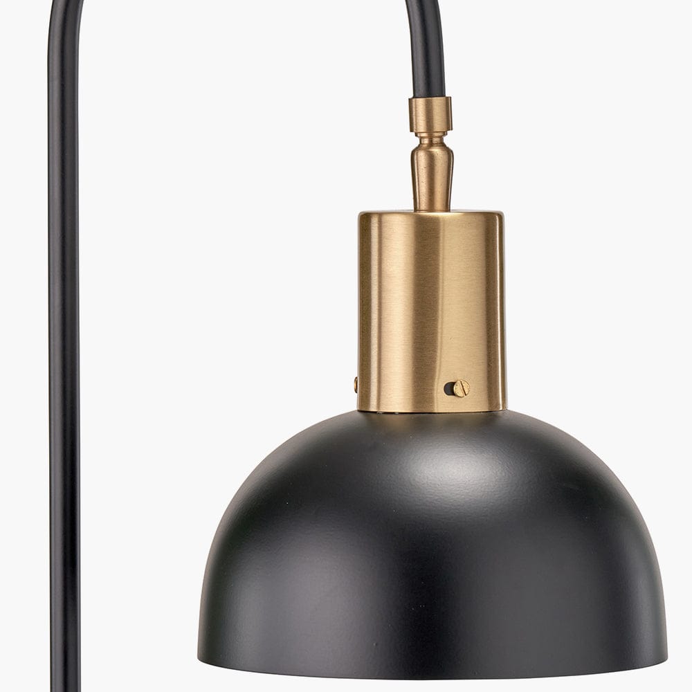 Pacific Lifestyle Lighting Mayfair Matt Black Domed Task Floor Lamp House of Isabella UK