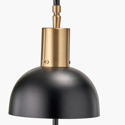 Pacific Lifestyle Lighting Mayfair Matt Black Domed Task Floor Lamp House of Isabella UK