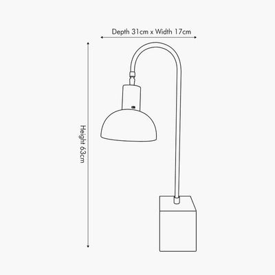 Pacific Lifestyle Lighting Mayfair Matt Black Domed Task Table Lamp House of Isabella UK