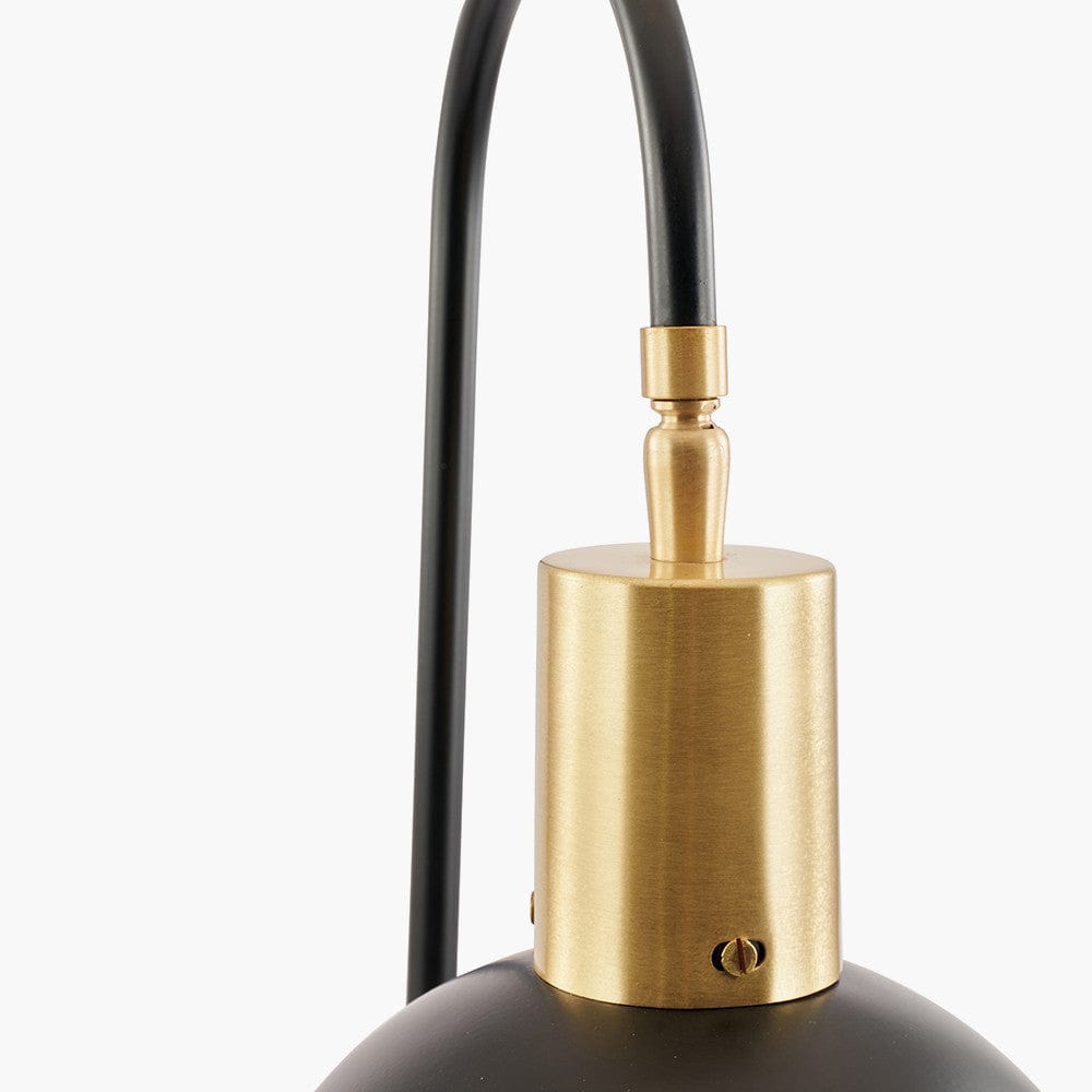 Mayfair Matt Black Domed Task Table Lamp.