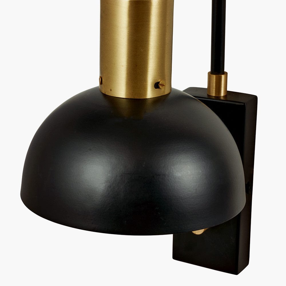 Mayfair Matt Black Domed Task Wall Light.
