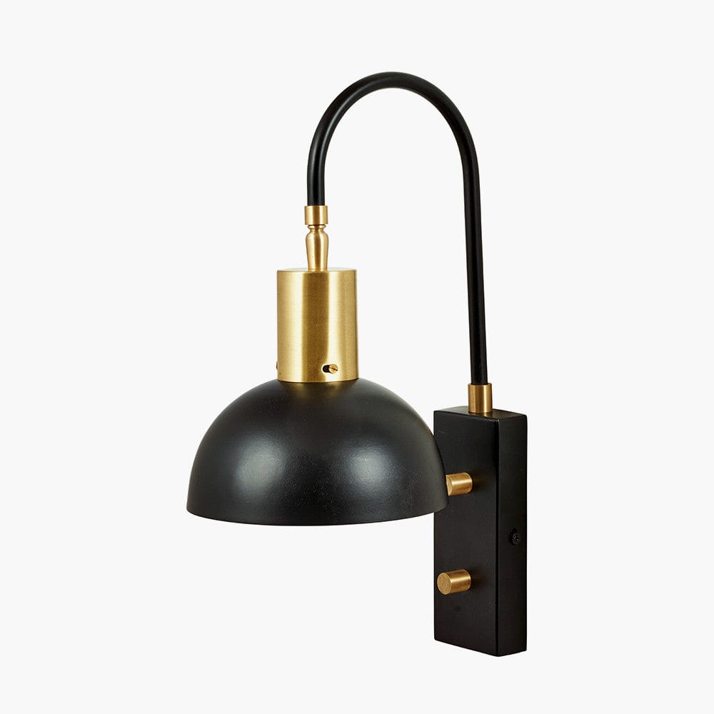 Mayfair Matt Black Domed Task Wall Light.