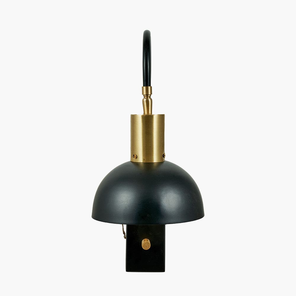 Mayfair Matt Black Domed Task Wall Light.