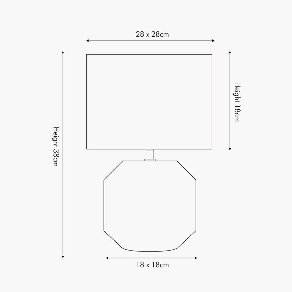 Meribel Grey Geo Textured Ceramic Table Lamp.