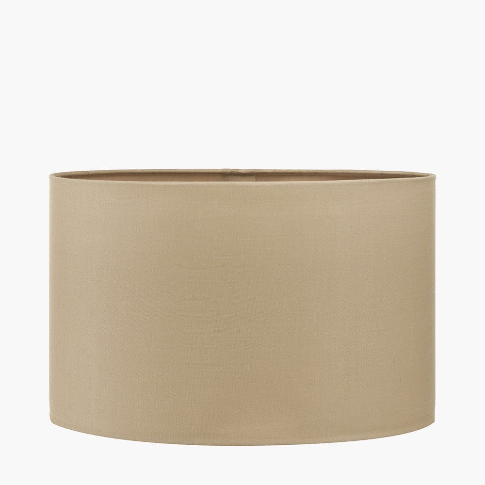 Pacific Lifestyle Lighting Mia 30cm Taupe Oval Poly Cotton Shade House of Isabella UK