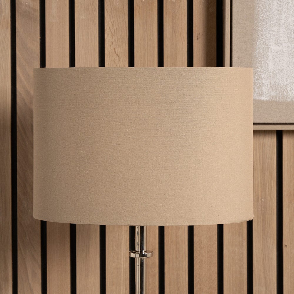 Pacific Lifestyle Lighting Mia 30cm Taupe Oval Poly Cotton Shade House of Isabella UK