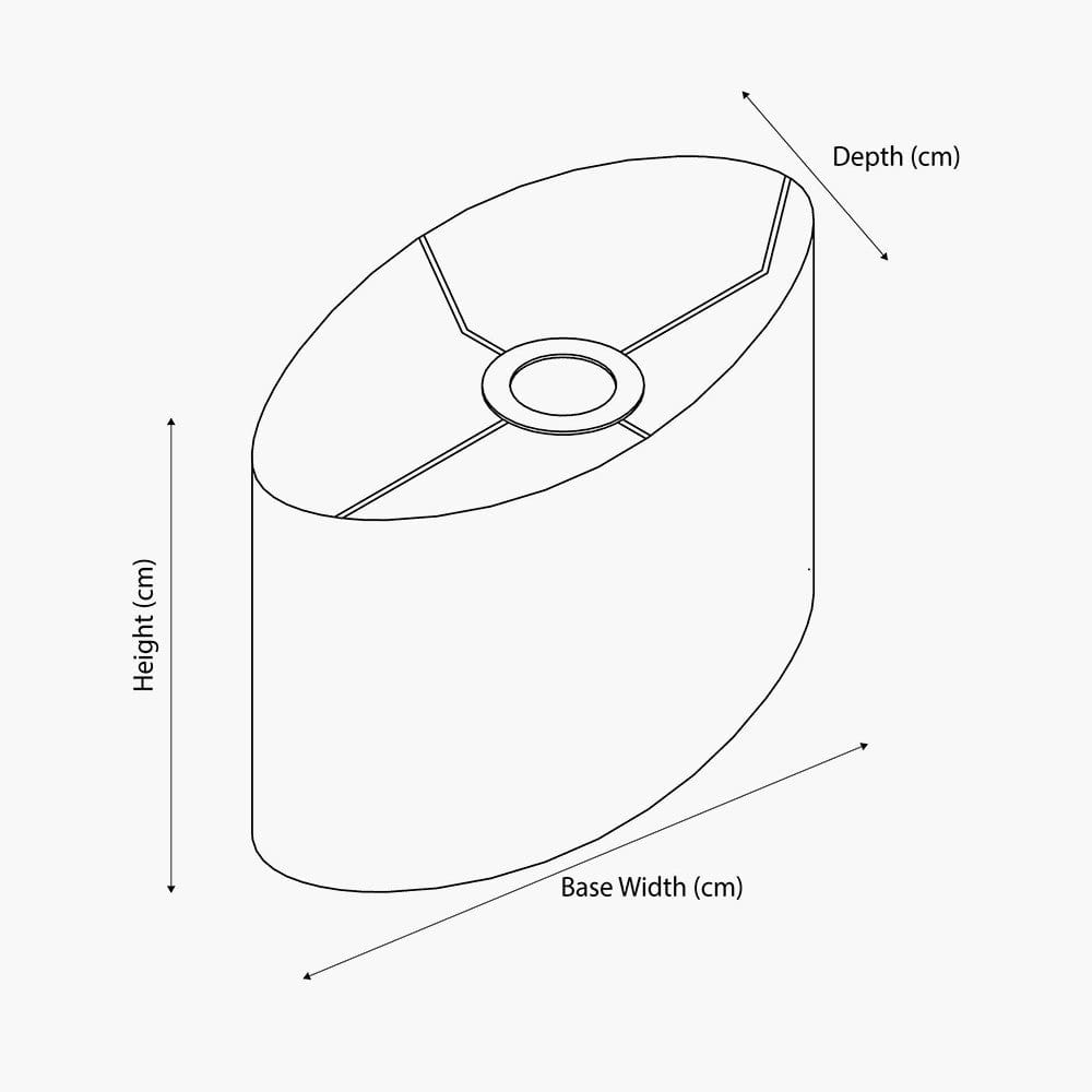 Mia 35cm Ivory Oval Poly Cotton Shade.