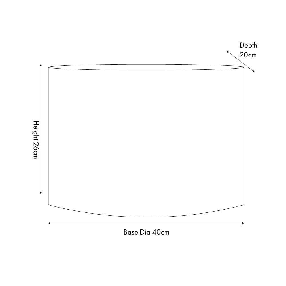 Mia 40cm Taupe Oval Poly Cotton Shade.