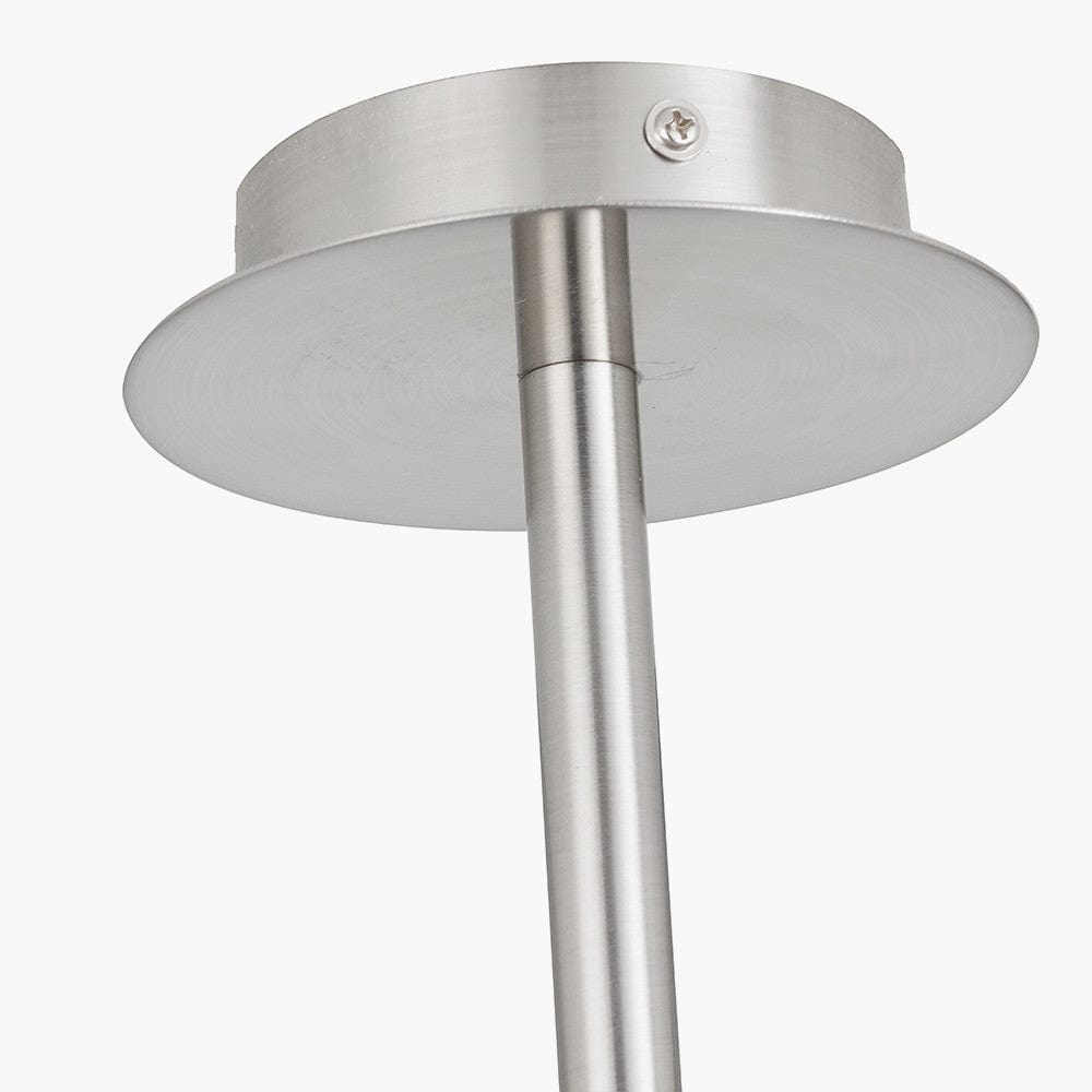 Midland Brushed Nickel and Grey Marble Effect 5 Arm Pendant.