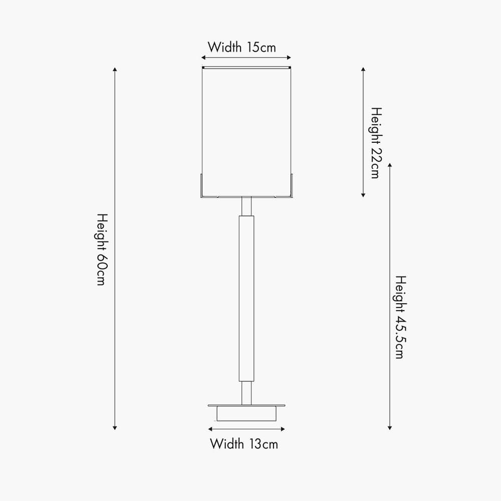Midland Brushed Nickel and Grey Marble Effect Table Lamp.