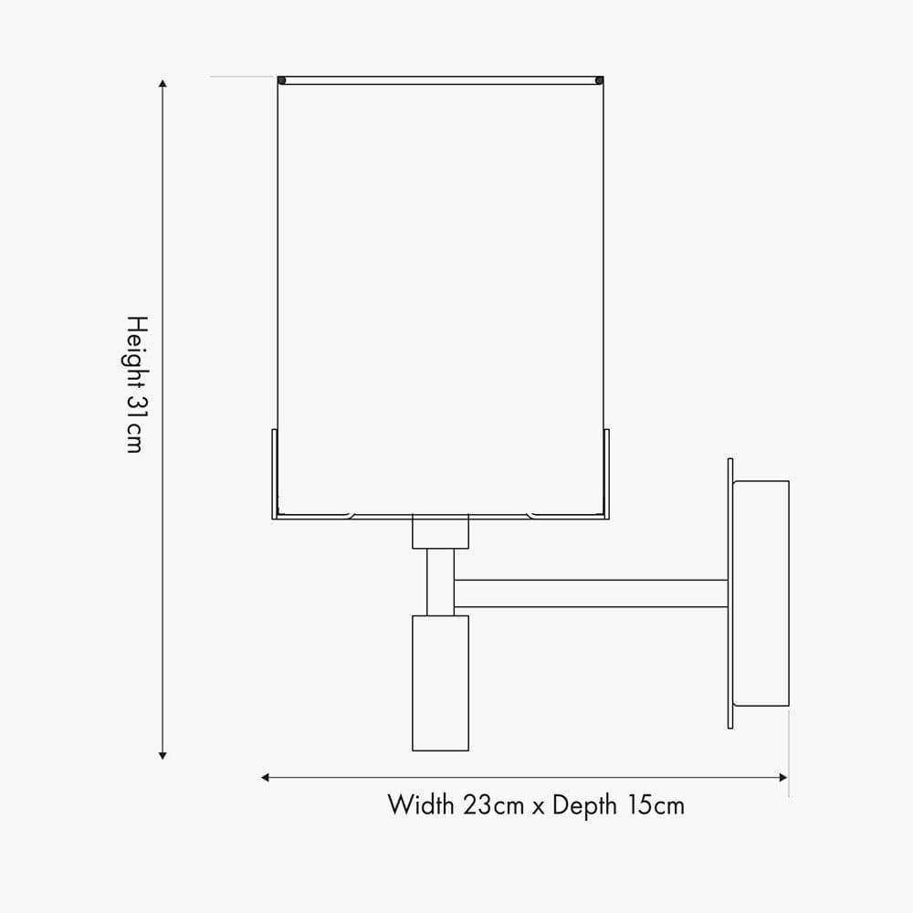 Midland Brushed Nickel and Grey Marble Effect Wall Light.