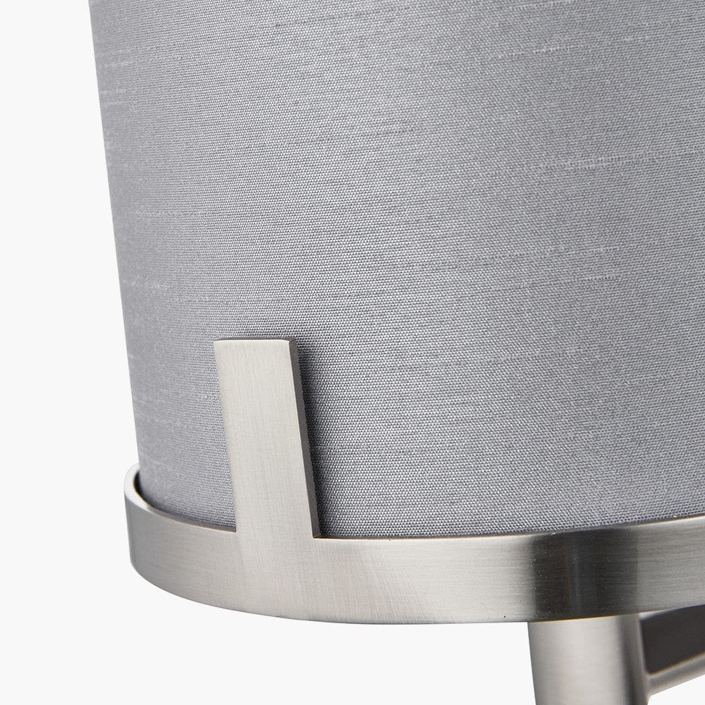 Midland Brushed Nickel and Grey Marble Effect Wall Light.