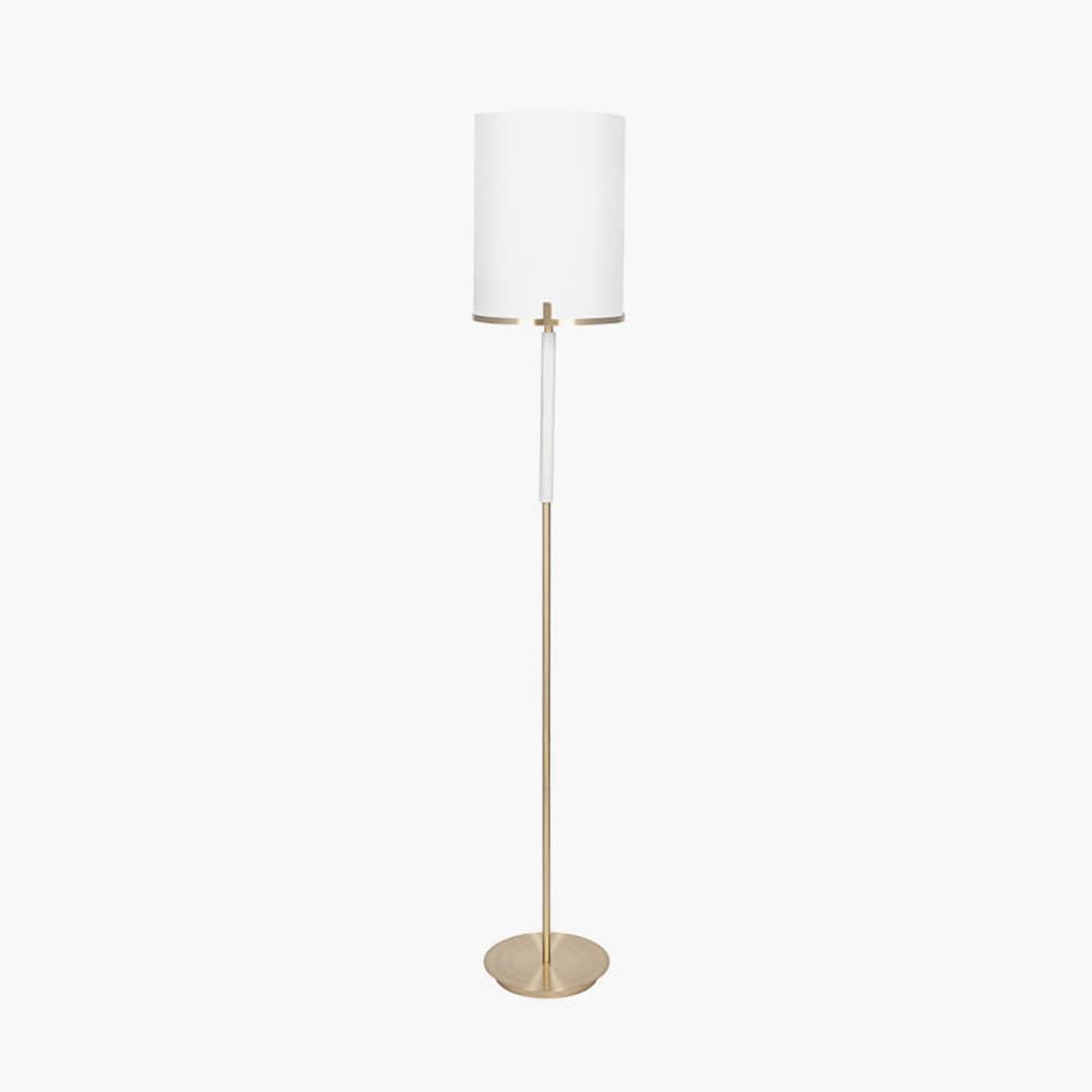 Pacific Lifestyle Lighting Midland Champagne Gold Metal and Marble Effect Floor Lamp House of Isabella UK