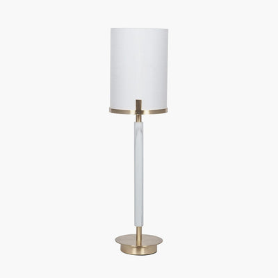 Pacific Lifestyle Lighting Midland Champagne Gold Metal and Marble Effect Table Lamp House of Isabella UK