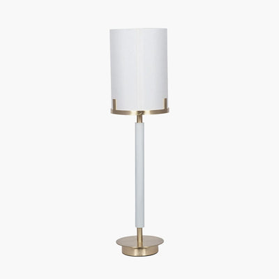 Pacific Lifestyle Lighting Midland Champagne Gold Metal and Marble Effect Table Lamp House of Isabella UK