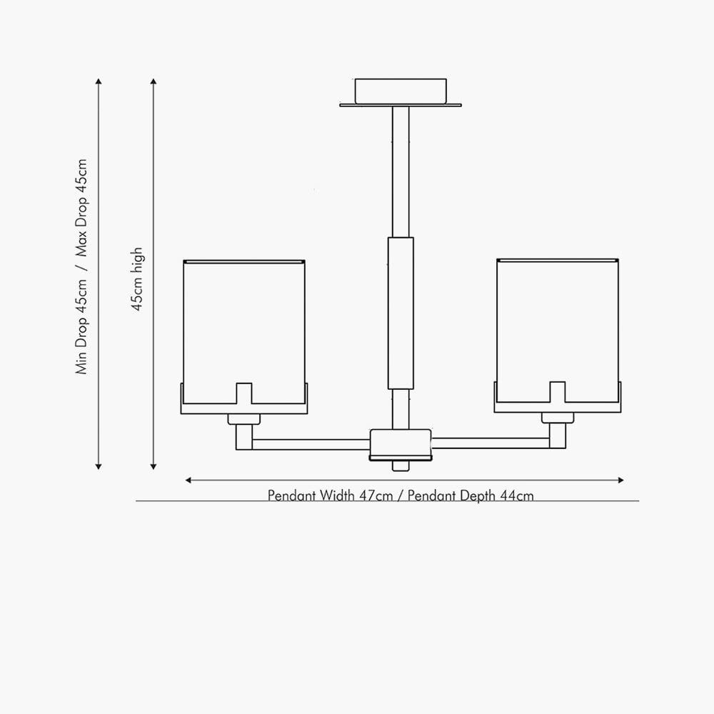 Midland Champagne Gold Metal Marble Effect 5 Arm Pendant.