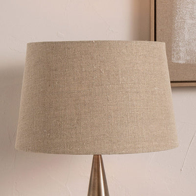 Pacific Lifestyle Lighting Milos 30cm Natural Linen Tapered Shade House of Isabella UK