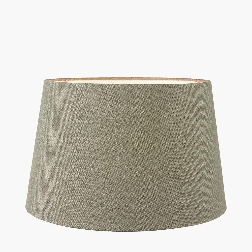 Milos 30cm Pistachio Green Linen Tapered Lampshade.