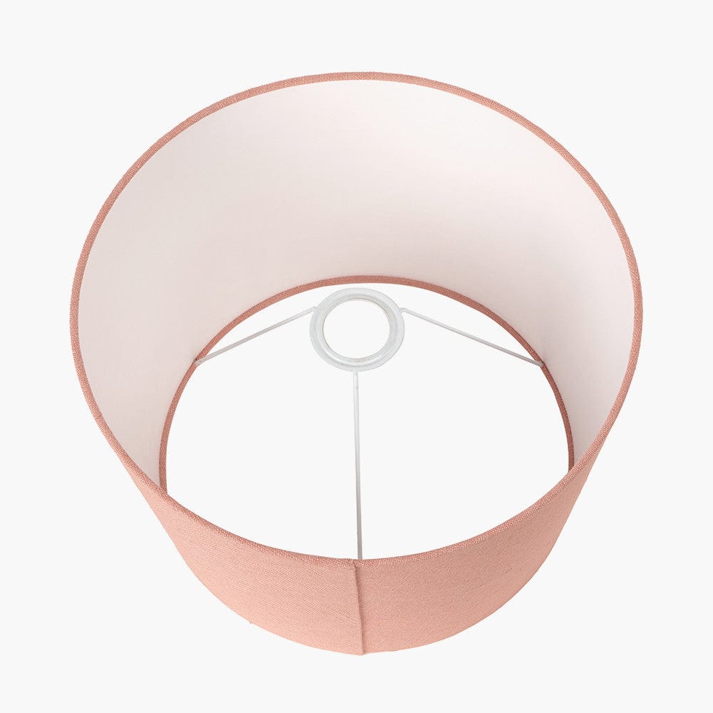 Milos 40cm Apricot Linen Tapered Lampshade.