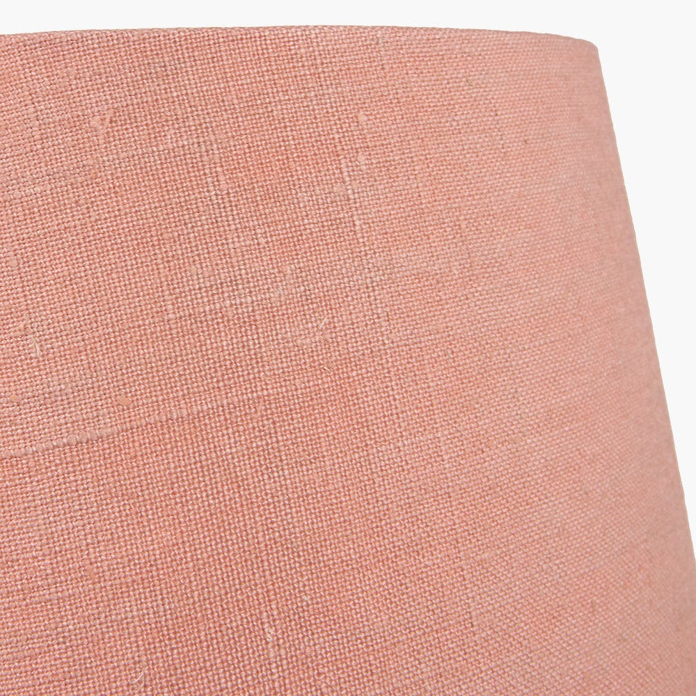 Milos 40cm Apricot Linen Tapered Lampshade.