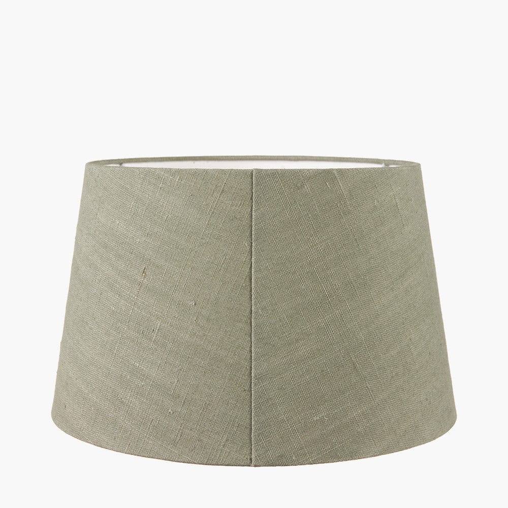 Milos 40cm Pistachio Green Linen Tapered Lampshade.