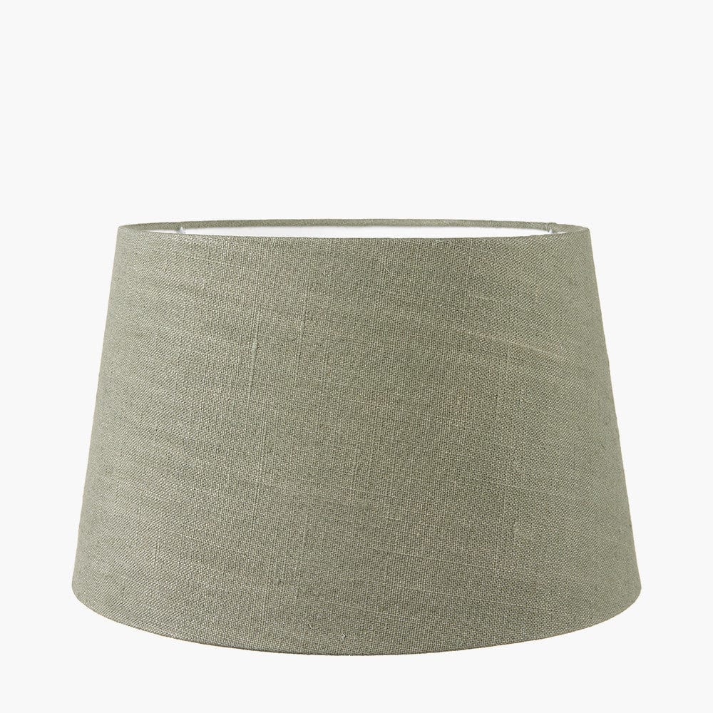 Milos 40cm Pistachio Green Linen Tapered Lampshade.