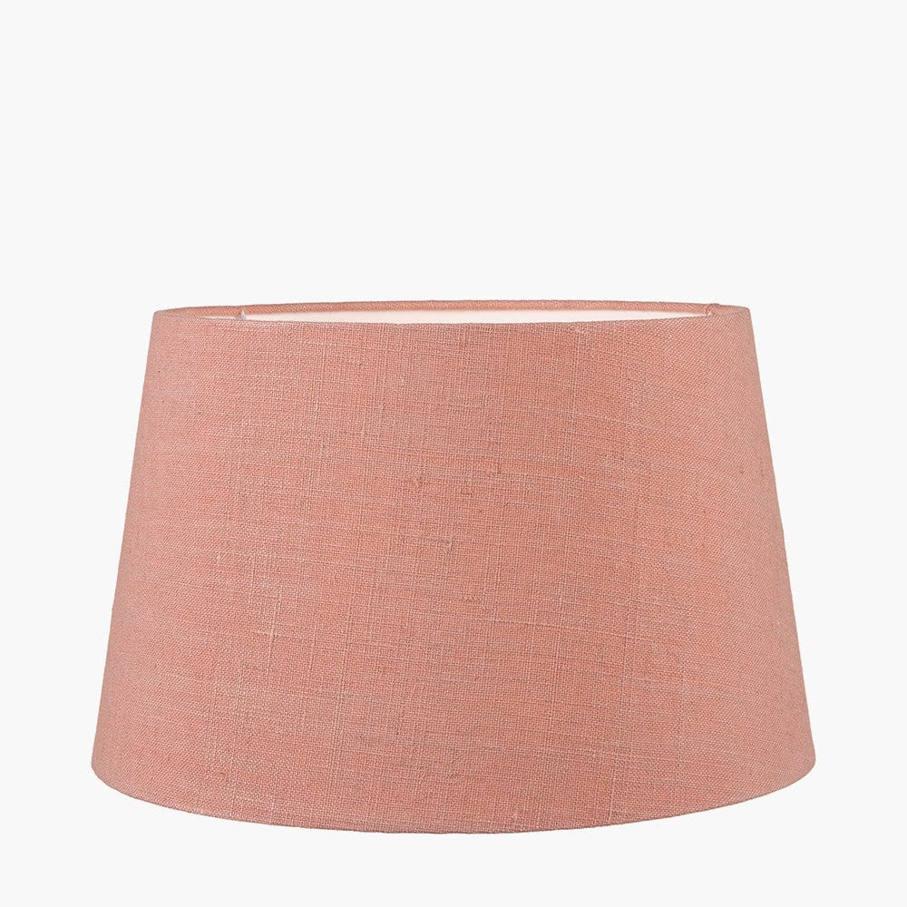 Milos 50cm Apricot Linen Tapered Lampshade.