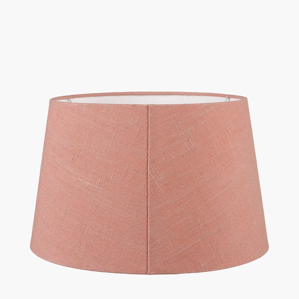 Milos 50cm Apricot Linen Tapered Lampshade.