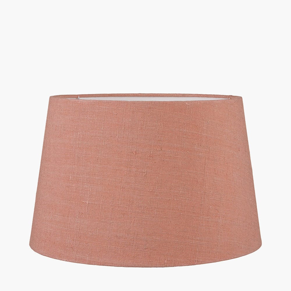 Milos 50cm Apricot Linen Tapered Lampshade.