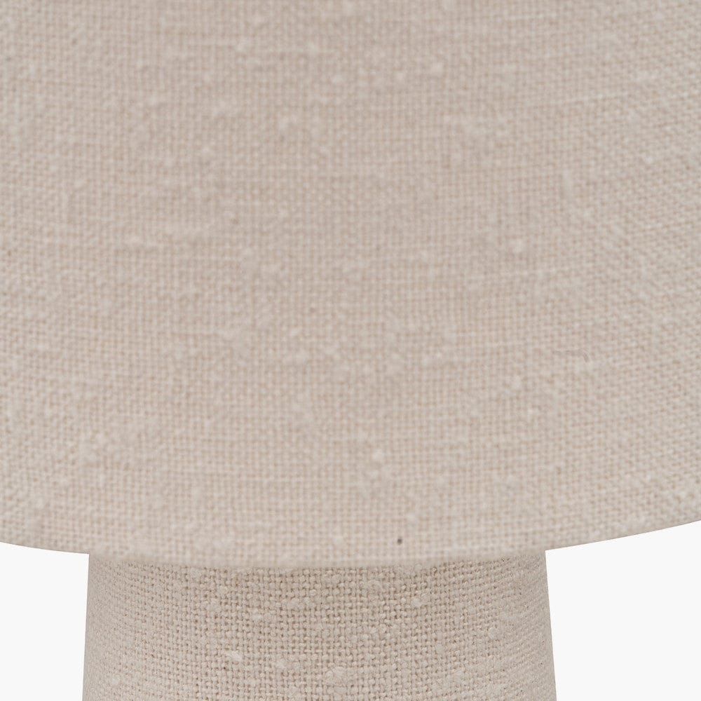 Pacific Lifestyle Lighting Mirissa White Slubby Handloom Fabric Floor Lamp House of Isabella UK