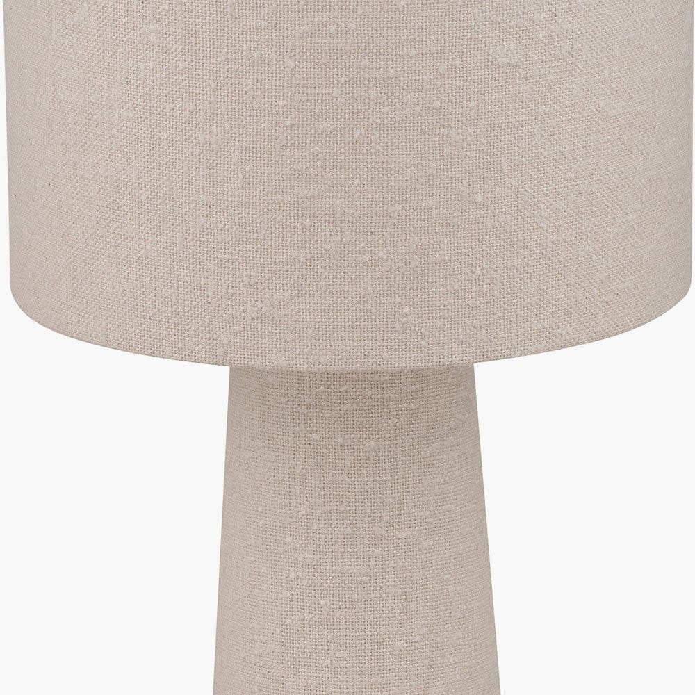 Pacific Lifestyle Lighting Mirissa White Slubby Handloom Fabric Floor Lamp House of Isabella UK