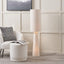 Pacific Lifestyle Lighting Mirissa White Slubby Handloom Fabric Floor Lamp House of Isabella UK